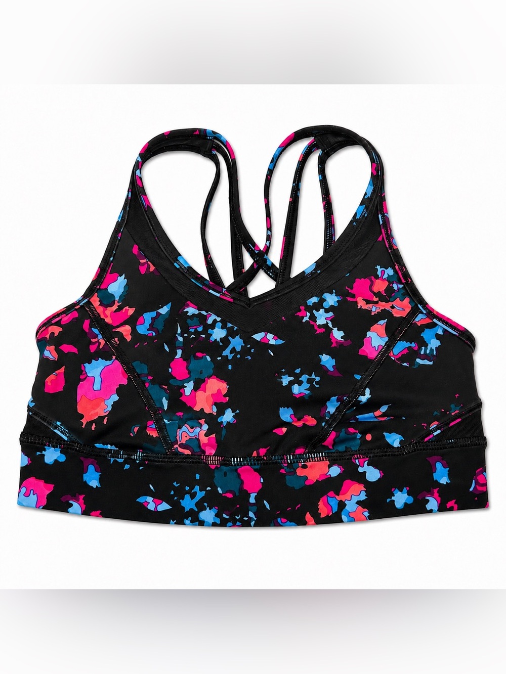 Lululemon Strap It Like It’s Hot Bra women Size 4 Strappy Yoga black